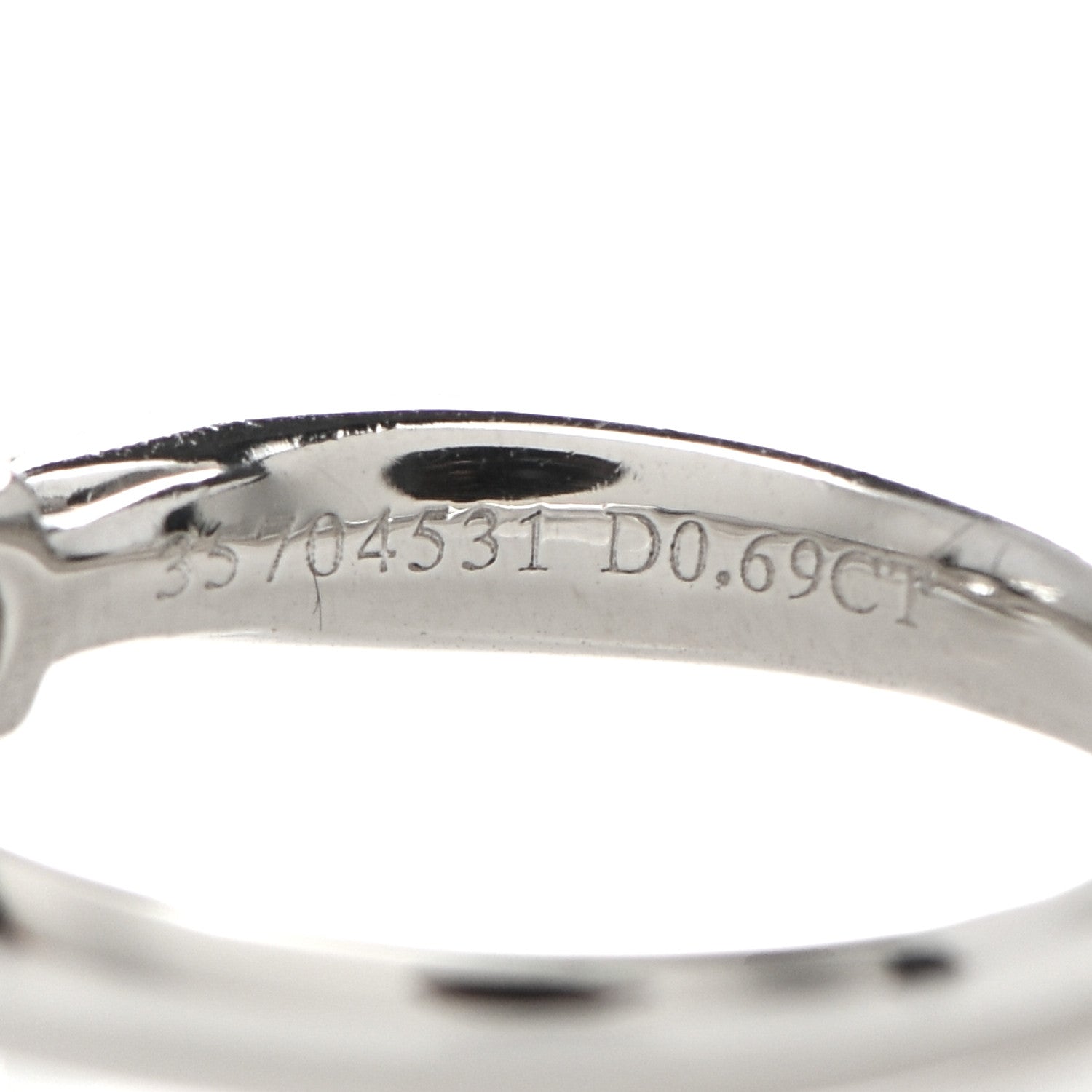 Tiffany Platinum Diamond .69ct Harmony Solitaire Engagement Ring 44 3 5 of 7