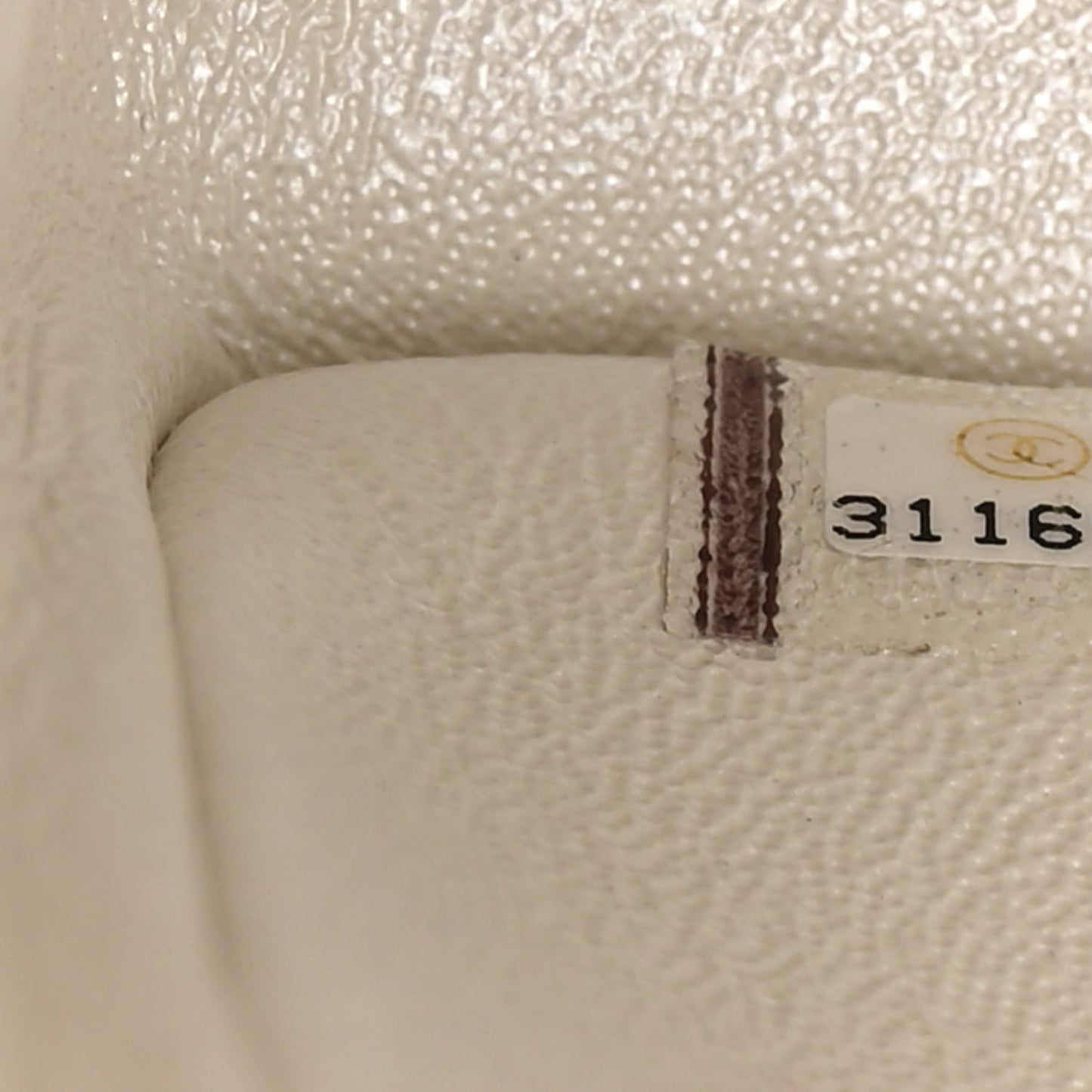 Iridescent Calfskin Quilted Medium Double Flap White
