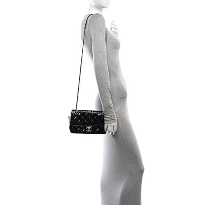 Chanel Patent Quilted Small Coco Shine Flap Black 2 of 10