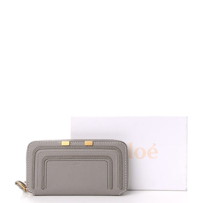 Chloe Calfskin Marcie Long Zip Around Wallet Cashmere Grey 9 of 9