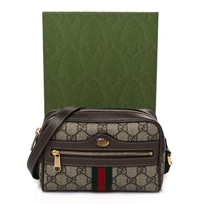 Gucci GG Supreme Monogram Web Mini Ophidia Shoulder Bag Brown 11 of 11