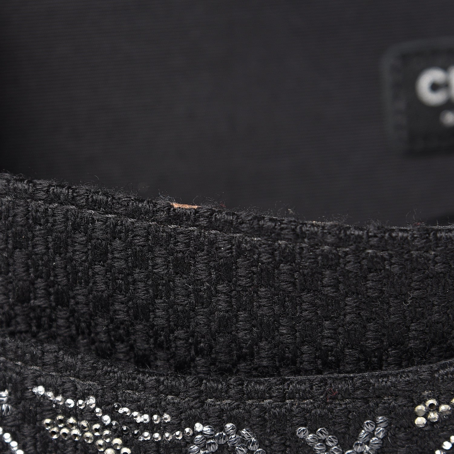 Chanel Tweed Strass Medium Pudong Double Flap Black 10 of 12