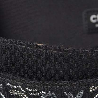 Chanel Tweed Strass Medium Pudong Double Flap Black 10 of 12