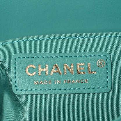 Chanel Lambskin Quilted Small Boy Flap Dark Turquoise 6 of 11