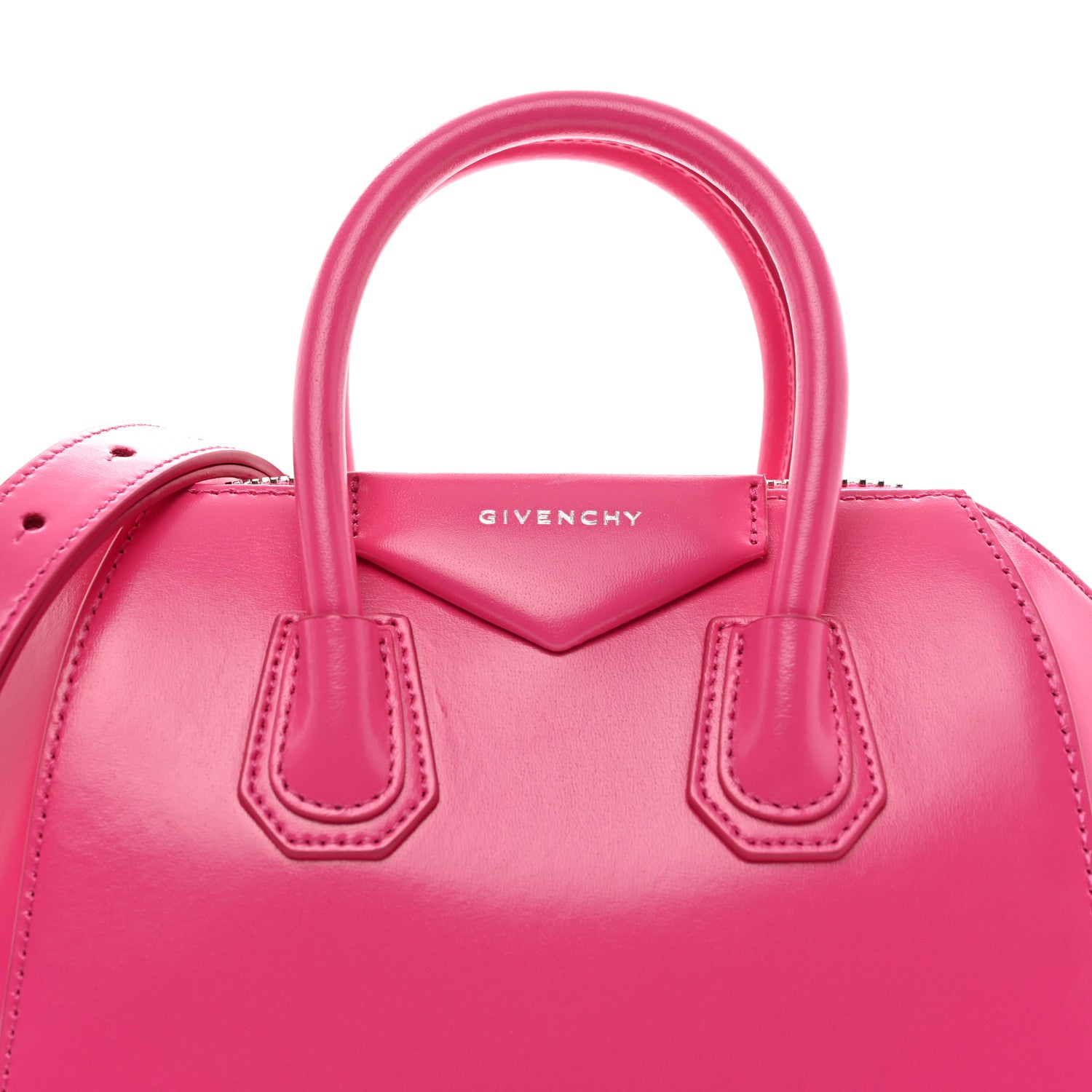 Givenchy Shiny Lord Calfskin Mini Antigona Neon Pink 5 of 9
