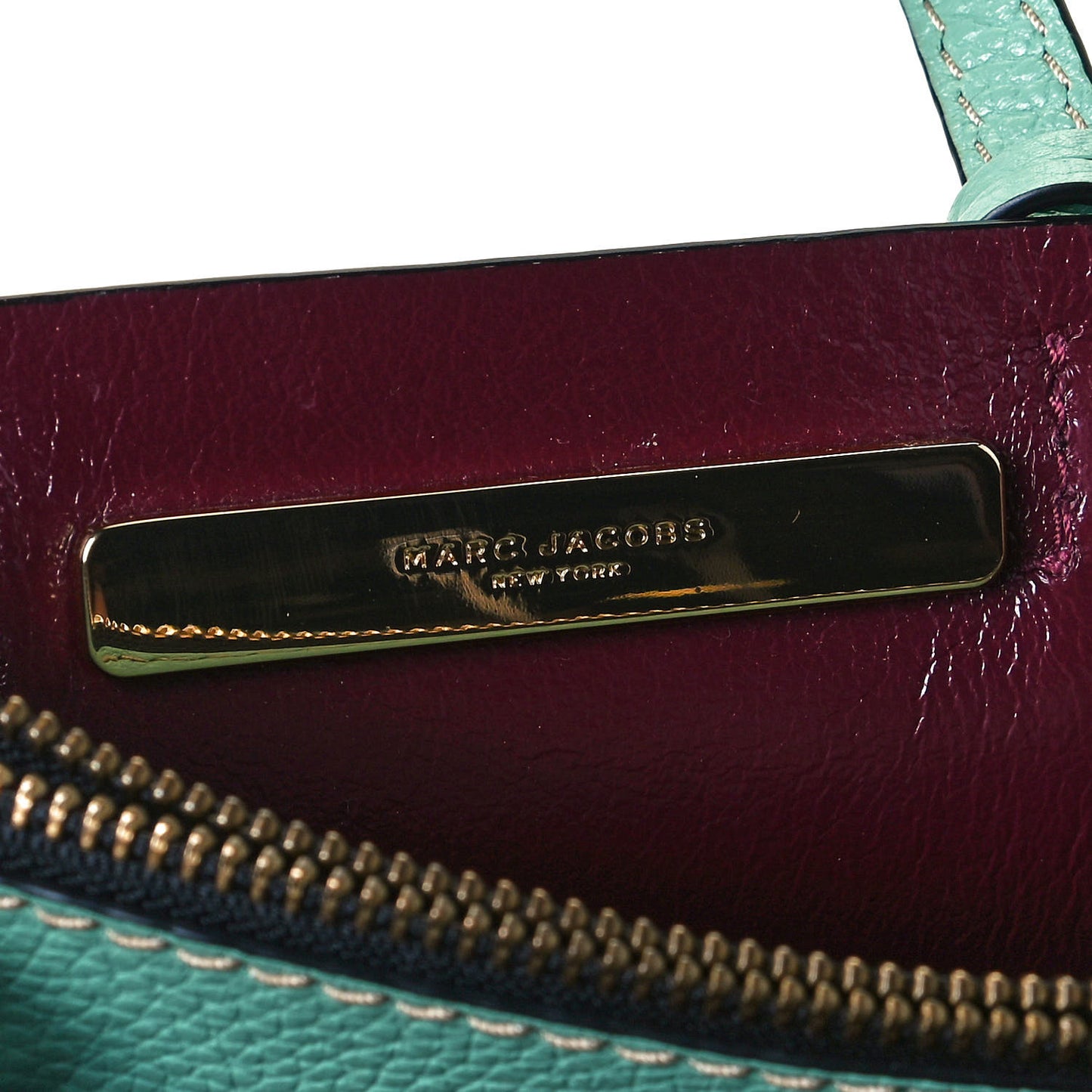 Grained Calfskin Mini Grind Tote Green