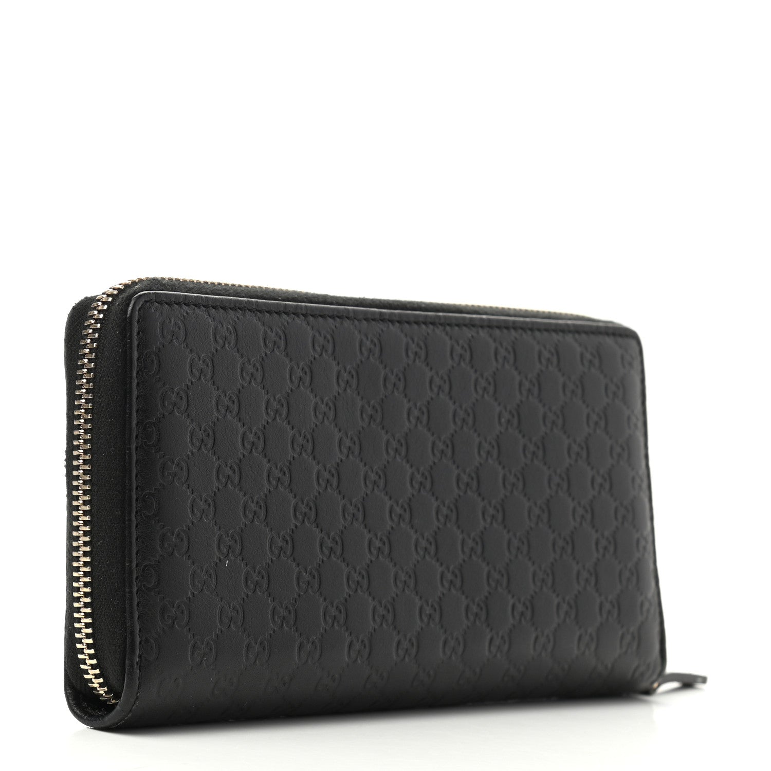Gucci Microguccissima Bow Zip Around Wallet Black 3 of 7