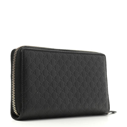 Gucci Microguccissima Bow Zip Around Wallet Black 3 of 7