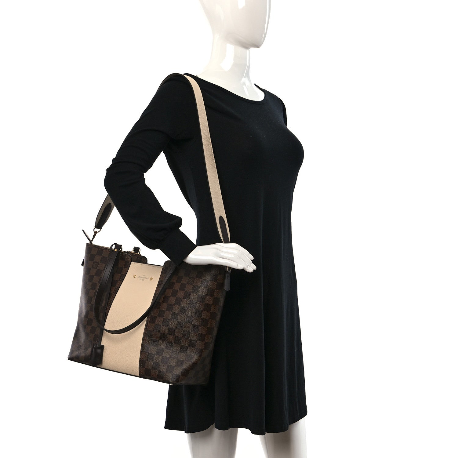 Louis Vuitton Damier Ebene Jersey Creme 2 of 9