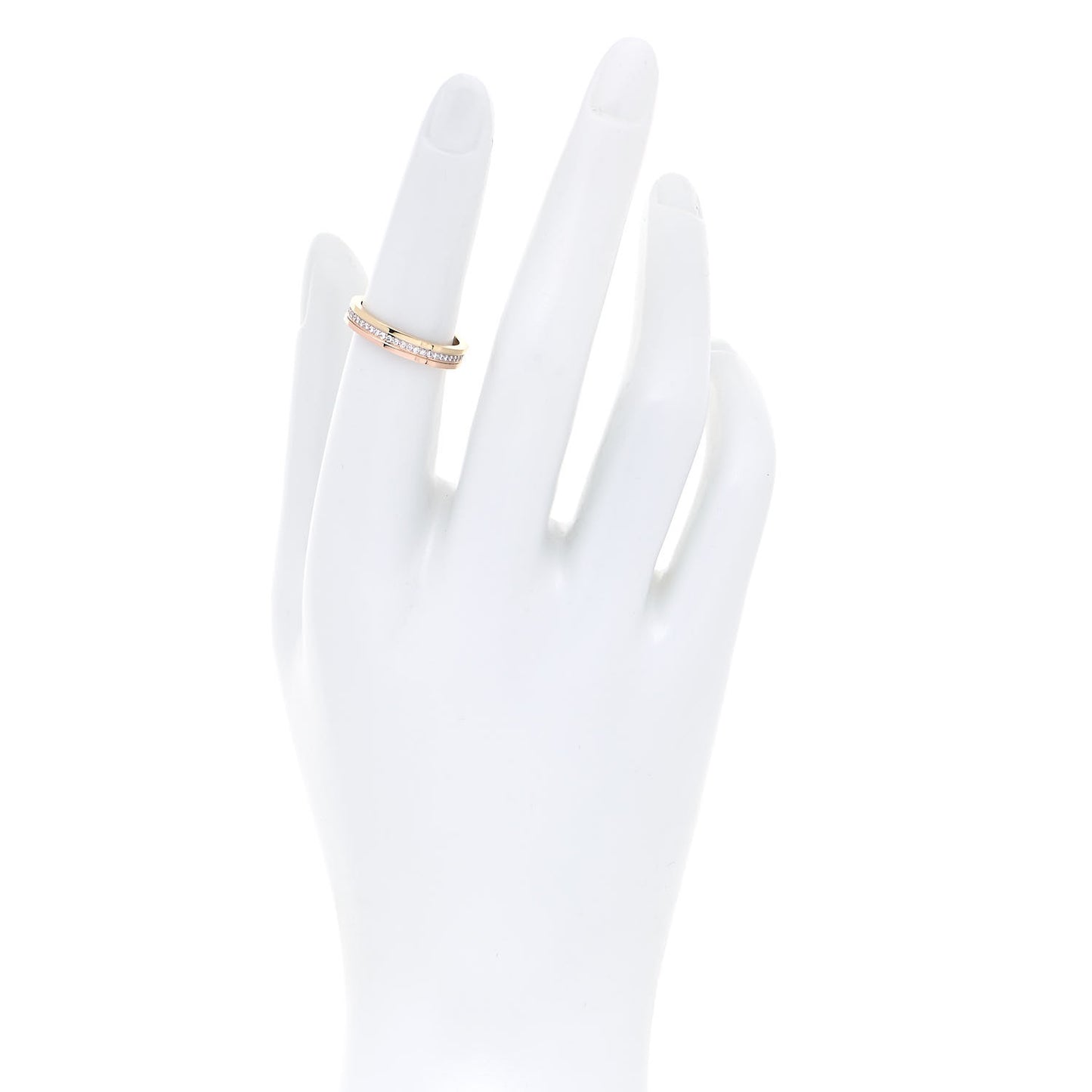 18K White Yellow Pink Gold Diamond 3.5mm Vendome Louis Cartier Wedding Band Ring 51 5.75