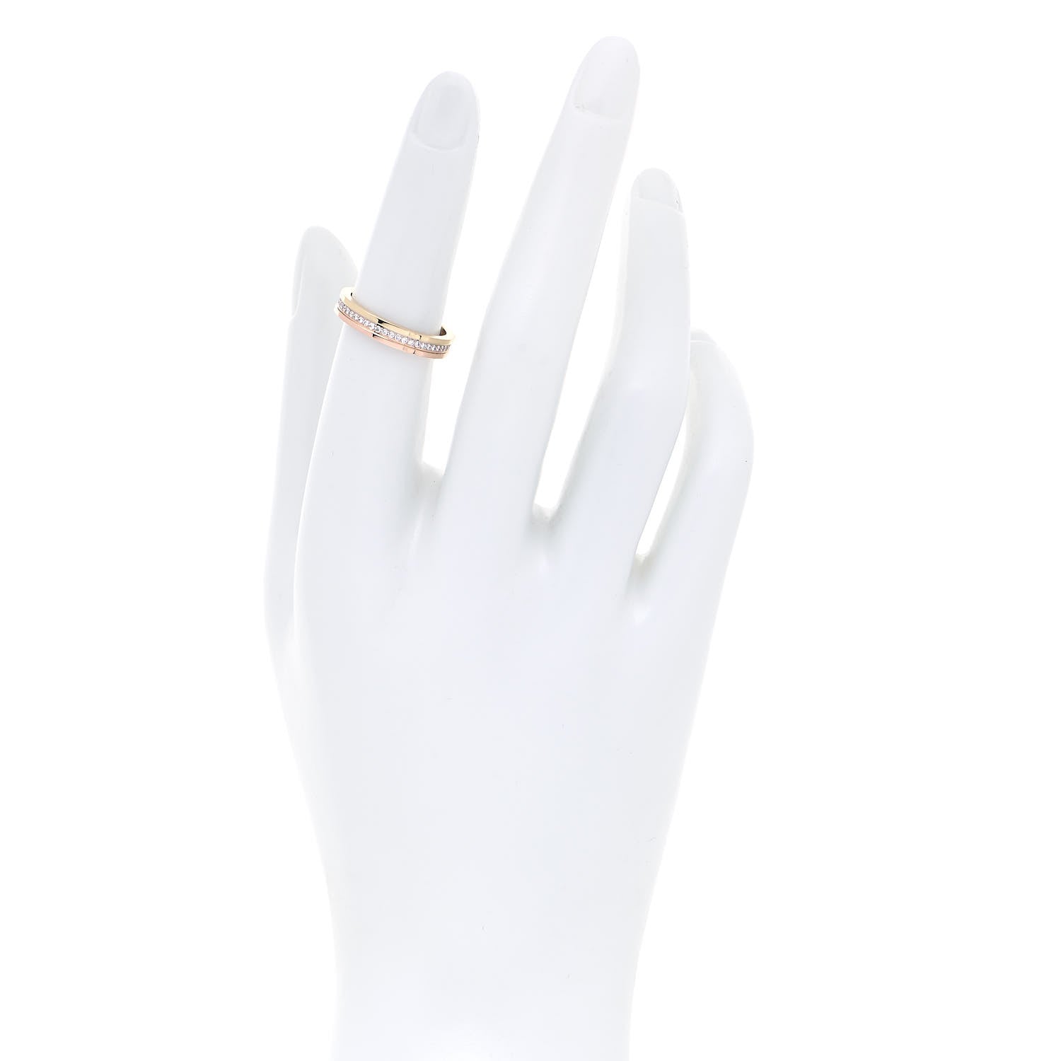 Cartier 18K White Yellow Pink Gold Diamond 3.5mm Vendome Louis Cartier Wedding Band Ring 51 5.75 2 of 6