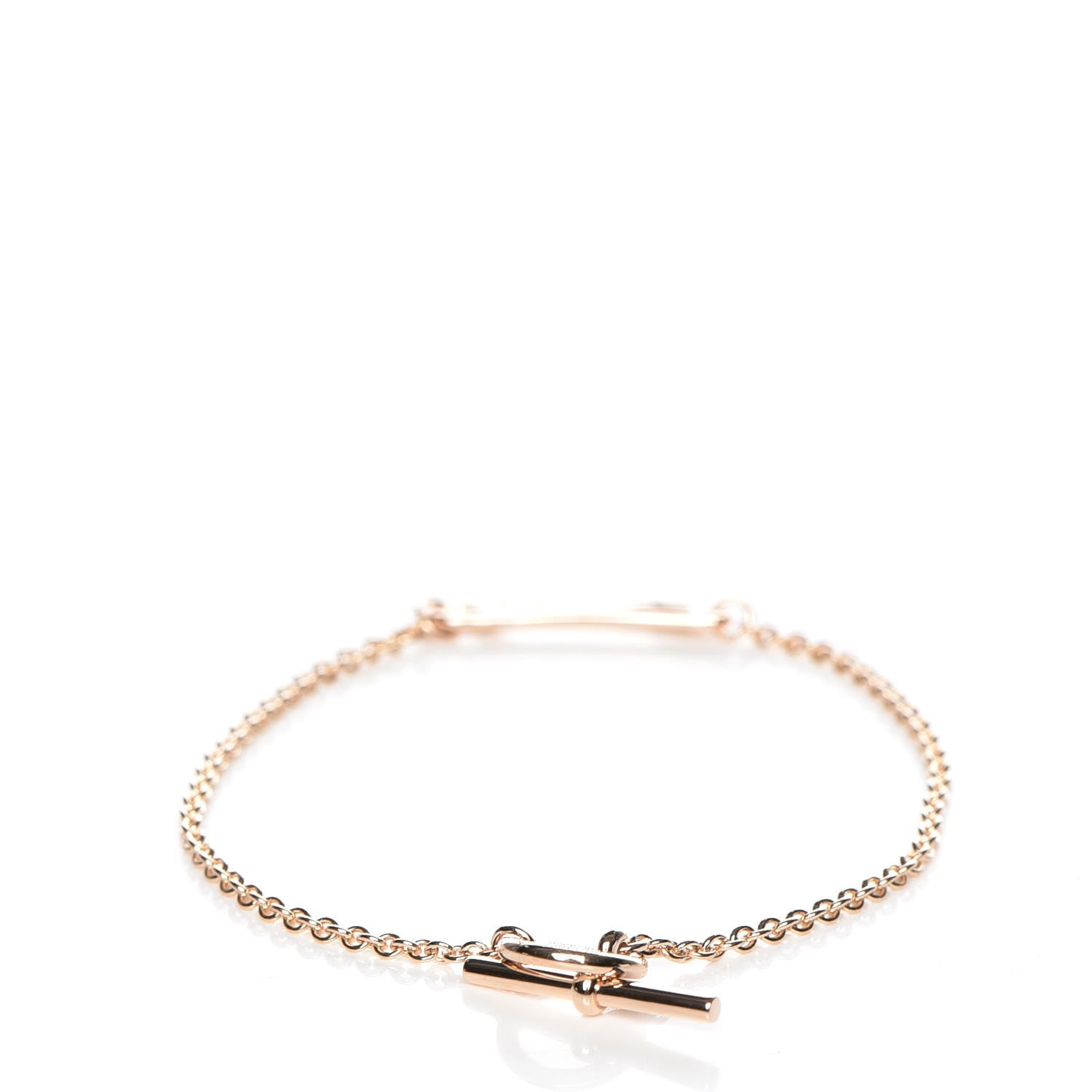 Hermes 18K Rose Gold Mini Chaine d'Ancre Punk Bracelet SH 4 of 7
