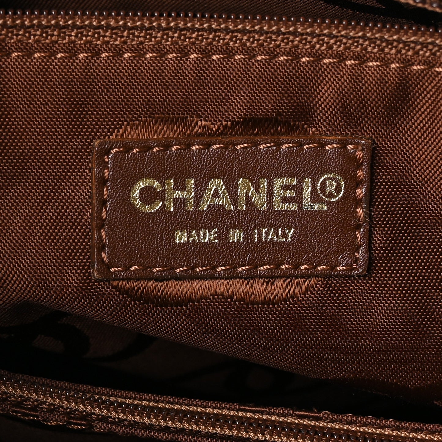 Calfskin Wild Stitch Vertical Top Handle Bag Brown