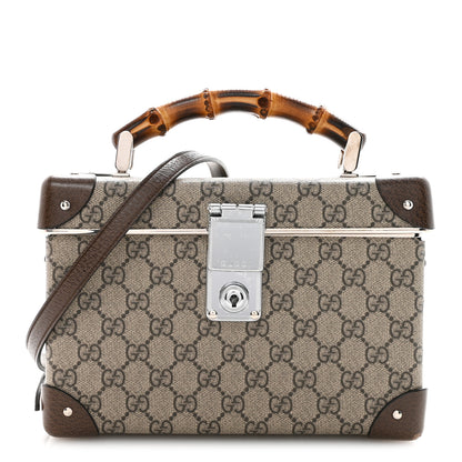 Gucci GG Supreme Monogram Globe-Trotter Beauty Case Brown 1 of 14