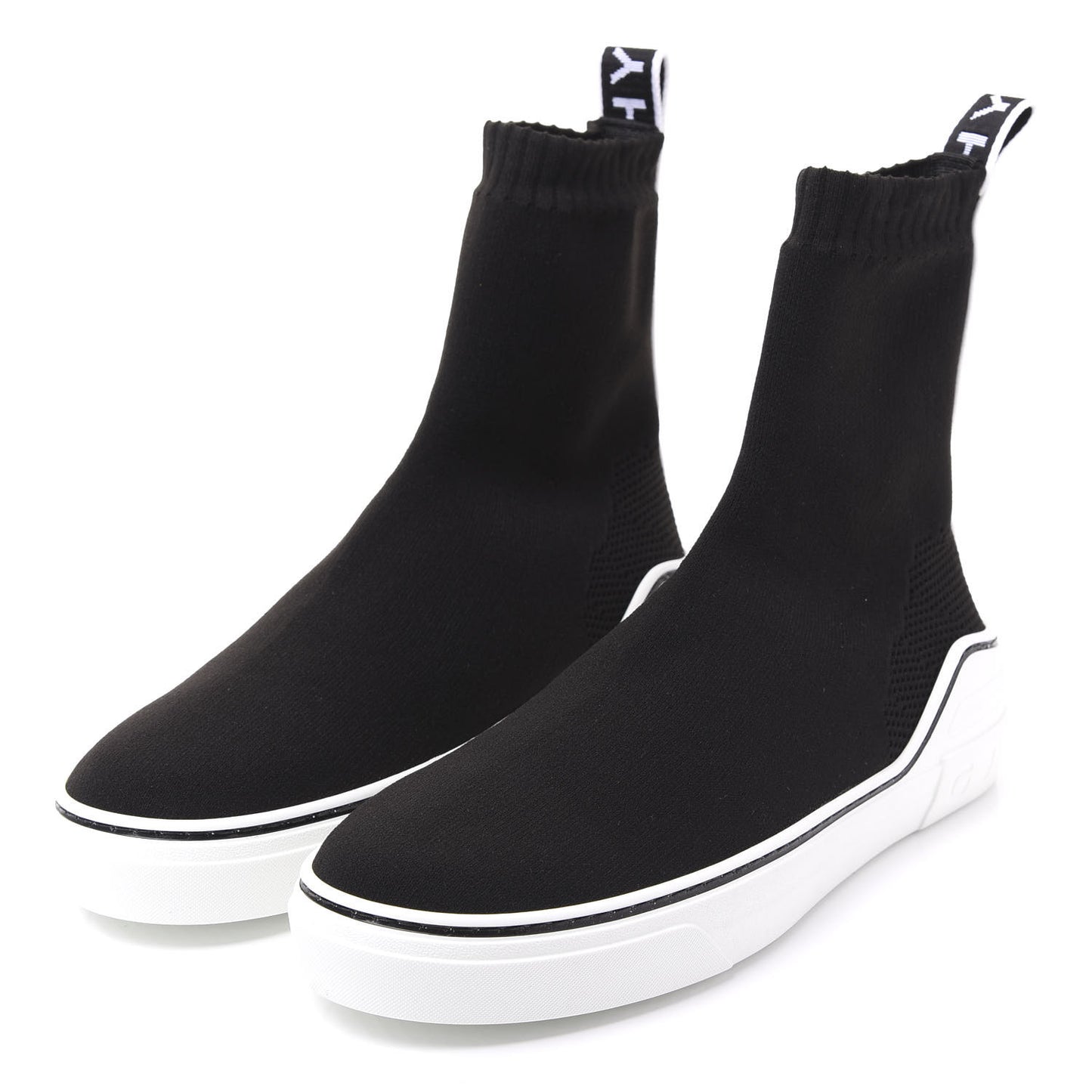 Technical Canvas Knit Mens George V Sock Sneakers 42 Black