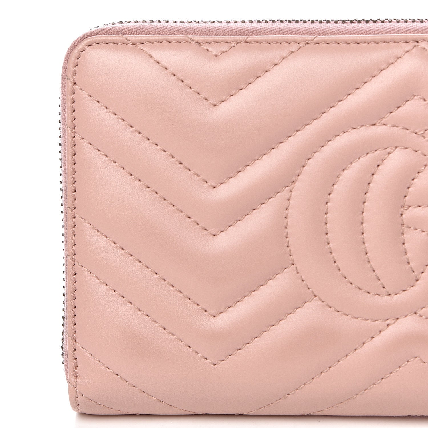 Gucci Calfskin Matelasse GG Marmont Zip Around Organizer Wallet Perfect Pink 9 of 11