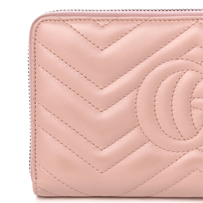 Gucci Calfskin Matelasse GG Marmont Zip Around Organizer Wallet Perfect Pink 9 of 11