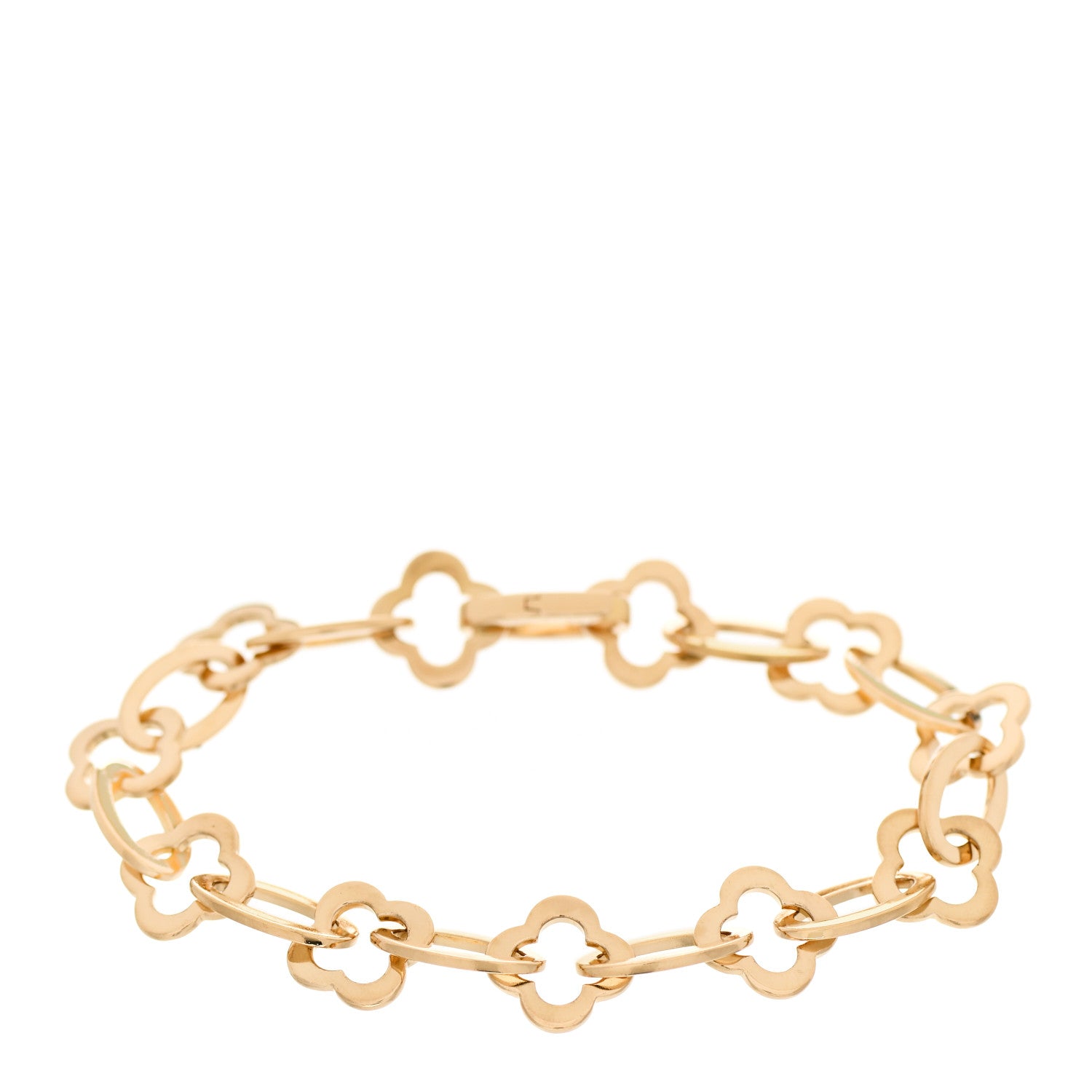 Van Cleef & Arpels 18K Yellow Gold Byzantine Alhambra Link Bracelet 1 of 3