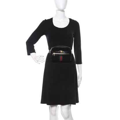 Gucci Suede Small Ophidia Belt Bag 85 34 Black 2 of 10