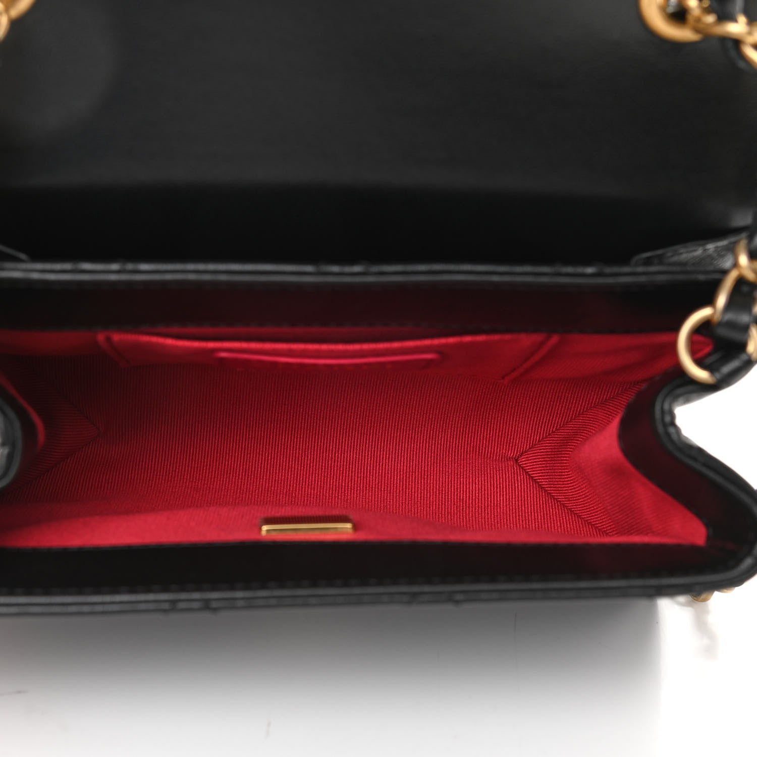 Chanel Lambskin Quilted Diamond Lock Flap Black 5 of 11
