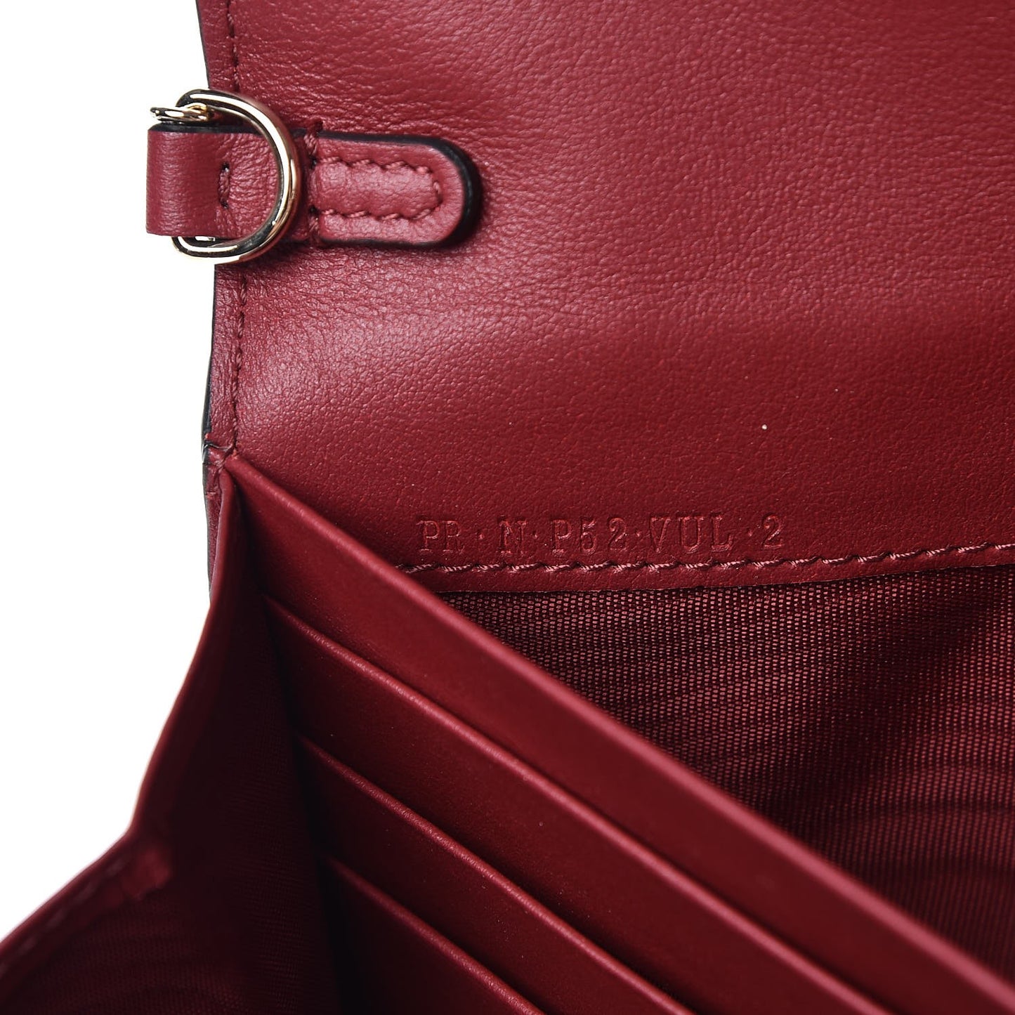 Vitello Rockstud Crossbody Wallet On Chain Rubino