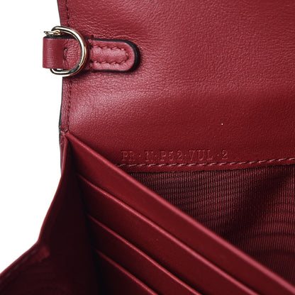 Valentino Garavani Vitello Rockstud Crossbody Wallet On Chain Rubino 8 of 8