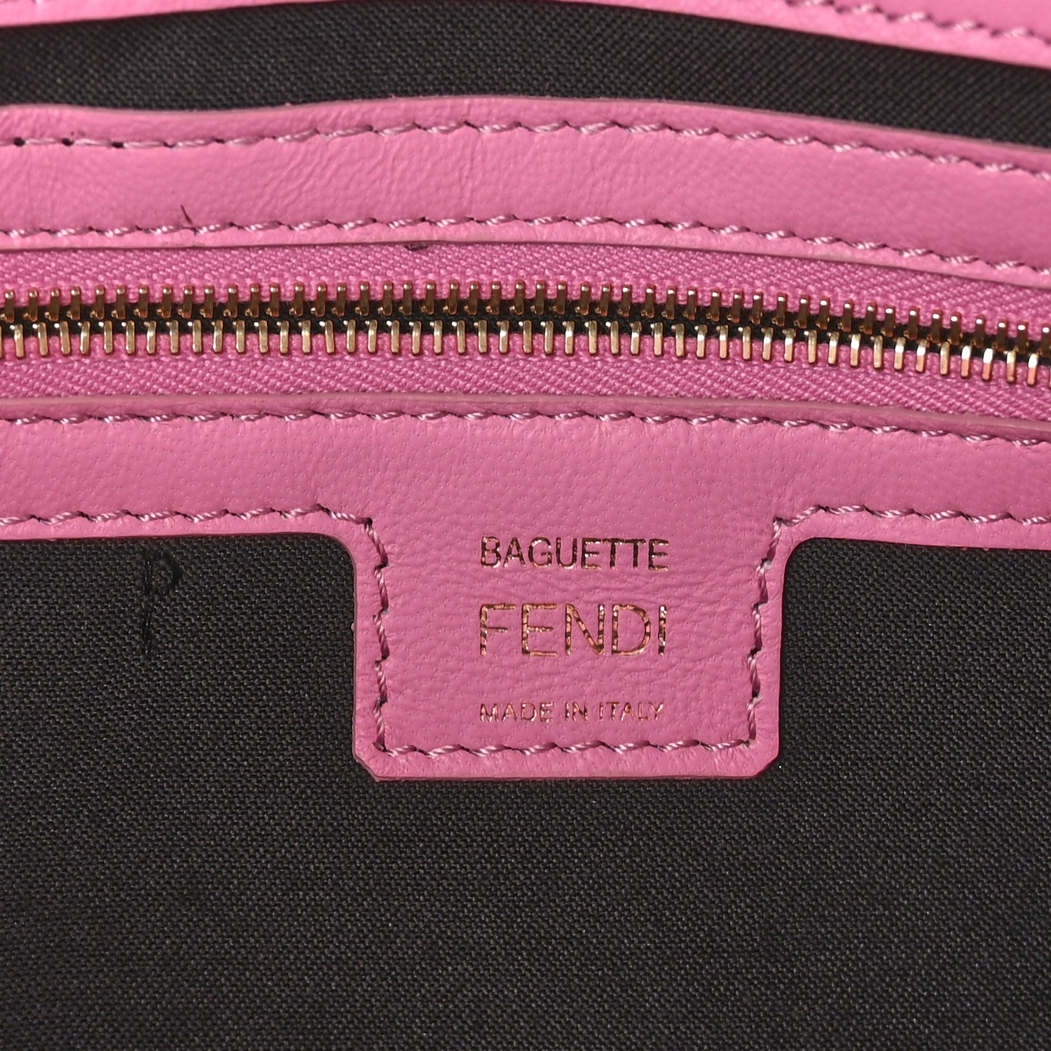 Fendi Nappa FF 1974 Embossed Baguette Lollypop 6 of 10