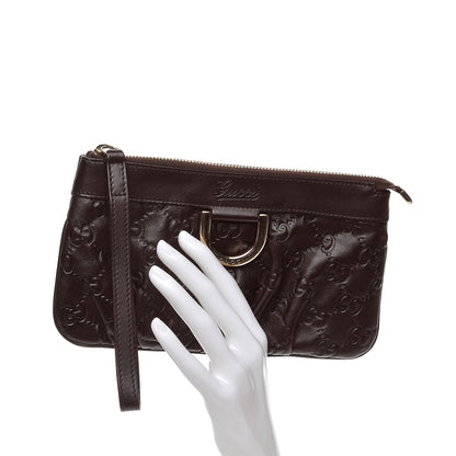 Gucci Guccissima D Gold Wristlet Chocolate 2 of 7