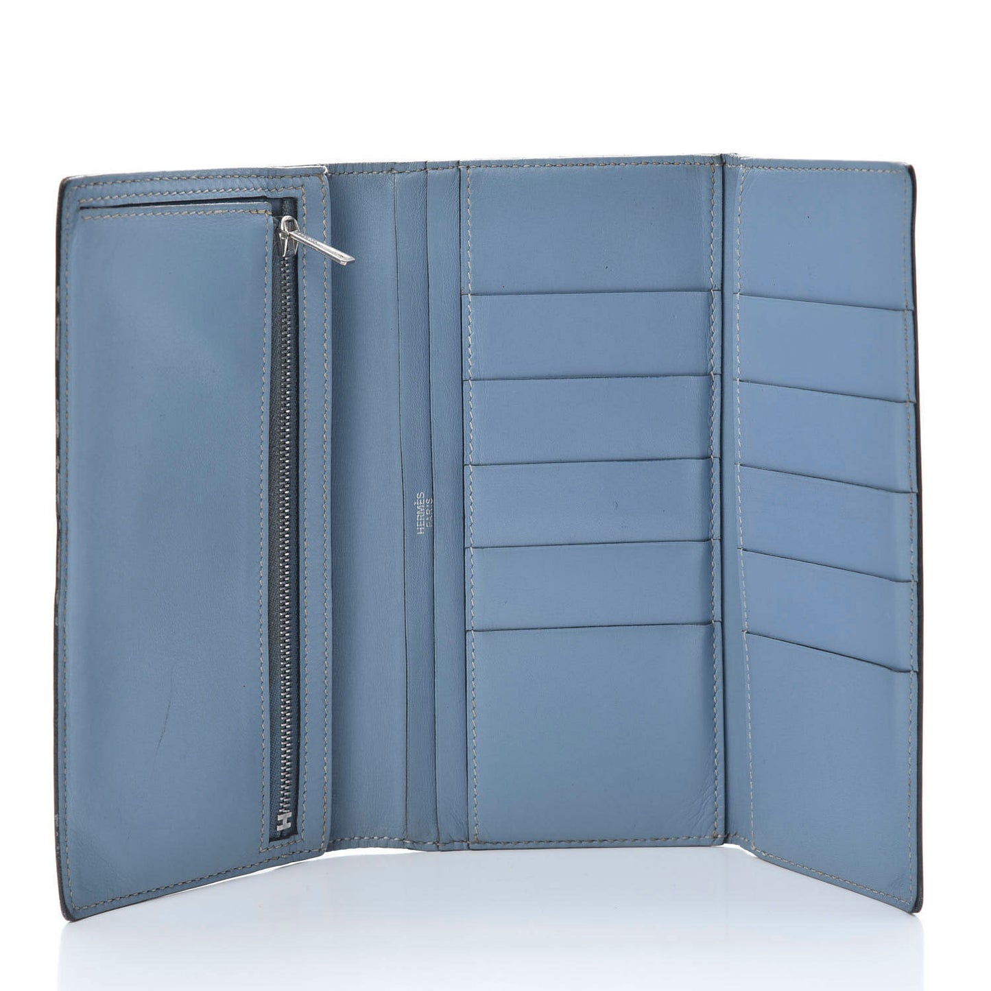 Box Bearn Gusset Wallet Blue Jean