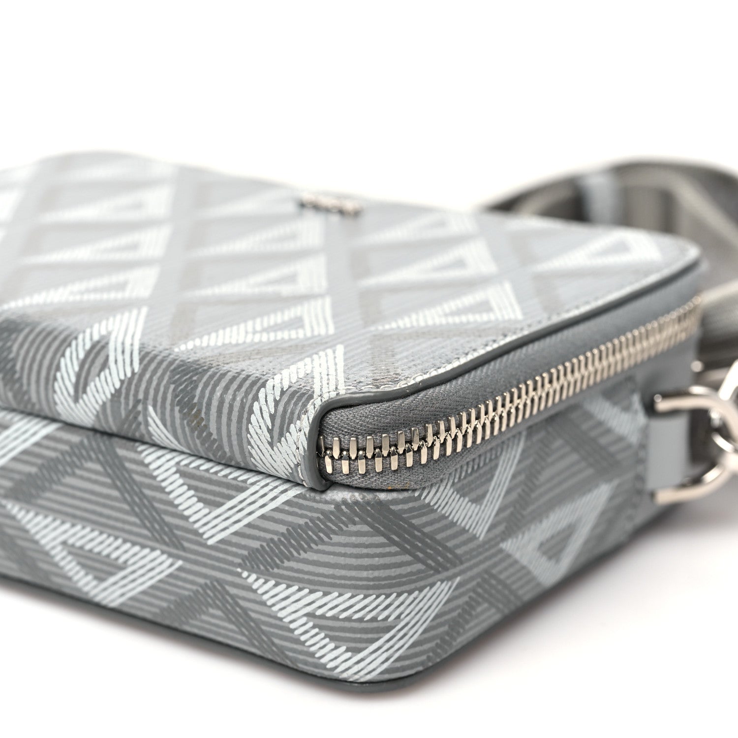 Christian Dior Coated Canvas CD Diamond Messenger Pouch Grey