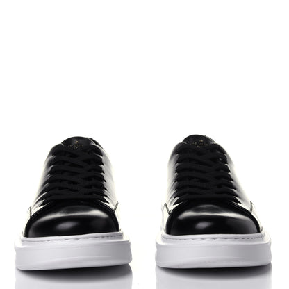 Louis Vuitton Glazed Calfskin Mens Beverly Hills Sneakers 5.5 Black 2 of 11