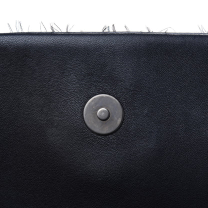 Versace Calfskin Tweed Palazzo Sultan Shoulder Bag Blue Multicolor 12 of 21