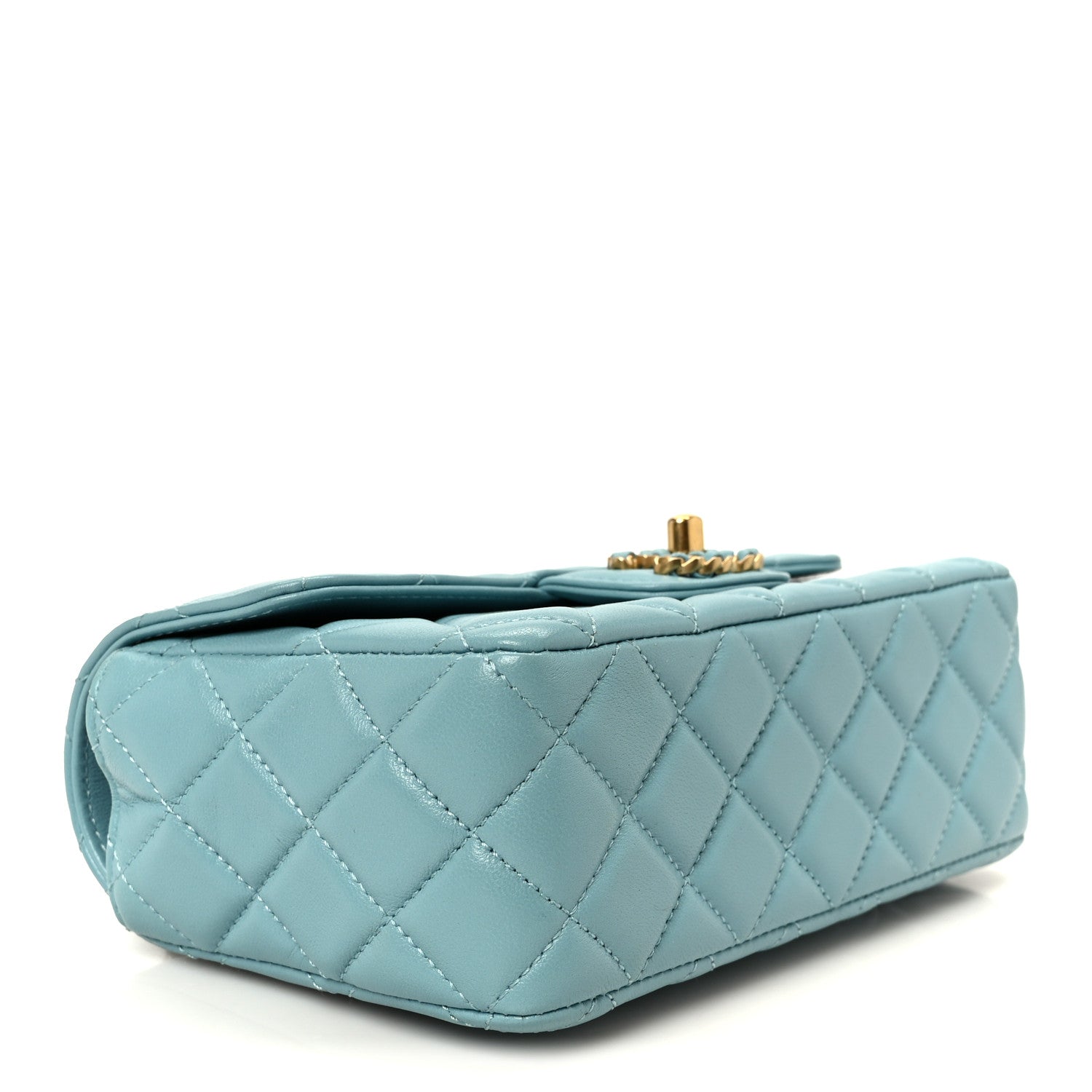 Chanel Lambskin Quilted Mini Strass On Top Flap Blue 4 of 11