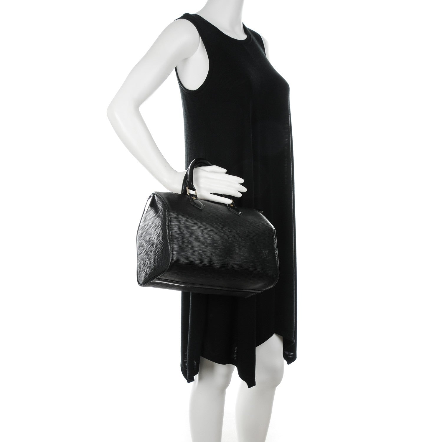 Louis Vuitton Epi Speedy 25 Black 2 of 7