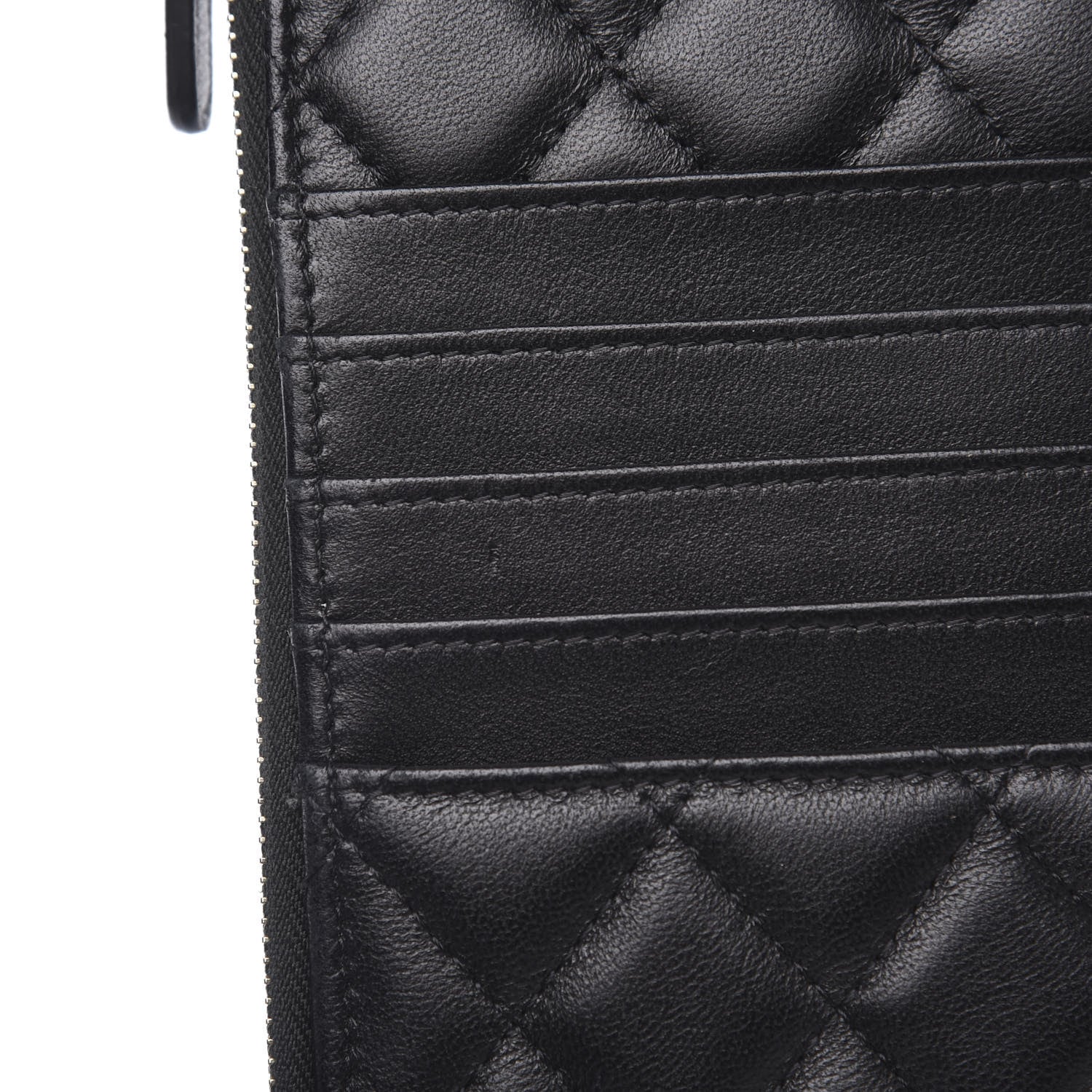 Chanel Lambskin Quilted Classic Flat Wallet Pouch Black 7 of 7