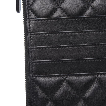 Chanel Lambskin Quilted Classic Flat Wallet Pouch Black 7 of 7