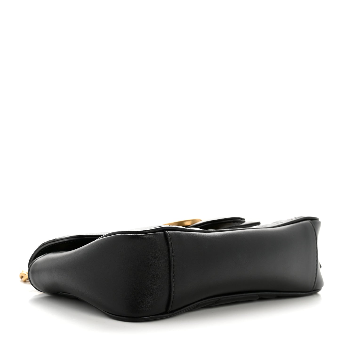 Calfskin Matelasse Mini GG Marmont Shoulder Bag Black
