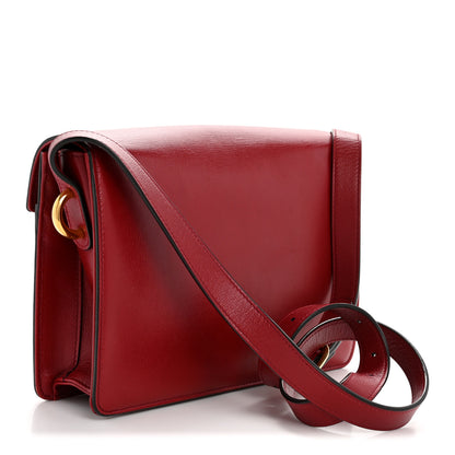 Gucci Textured Calfskin Small Torchon GG Ring Shoulder Bag New Cherry Red 3 of 14