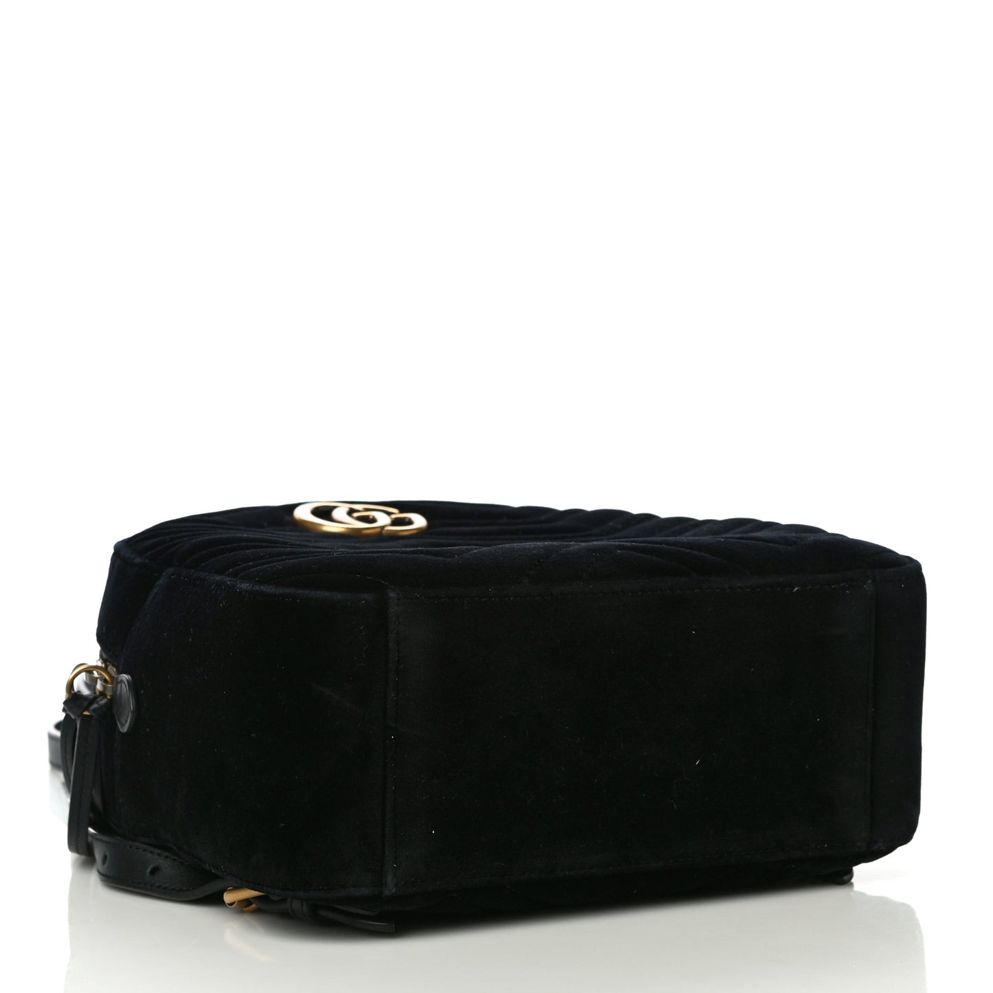 Velvet Matelasse GG Marmont Dome Backpack Black