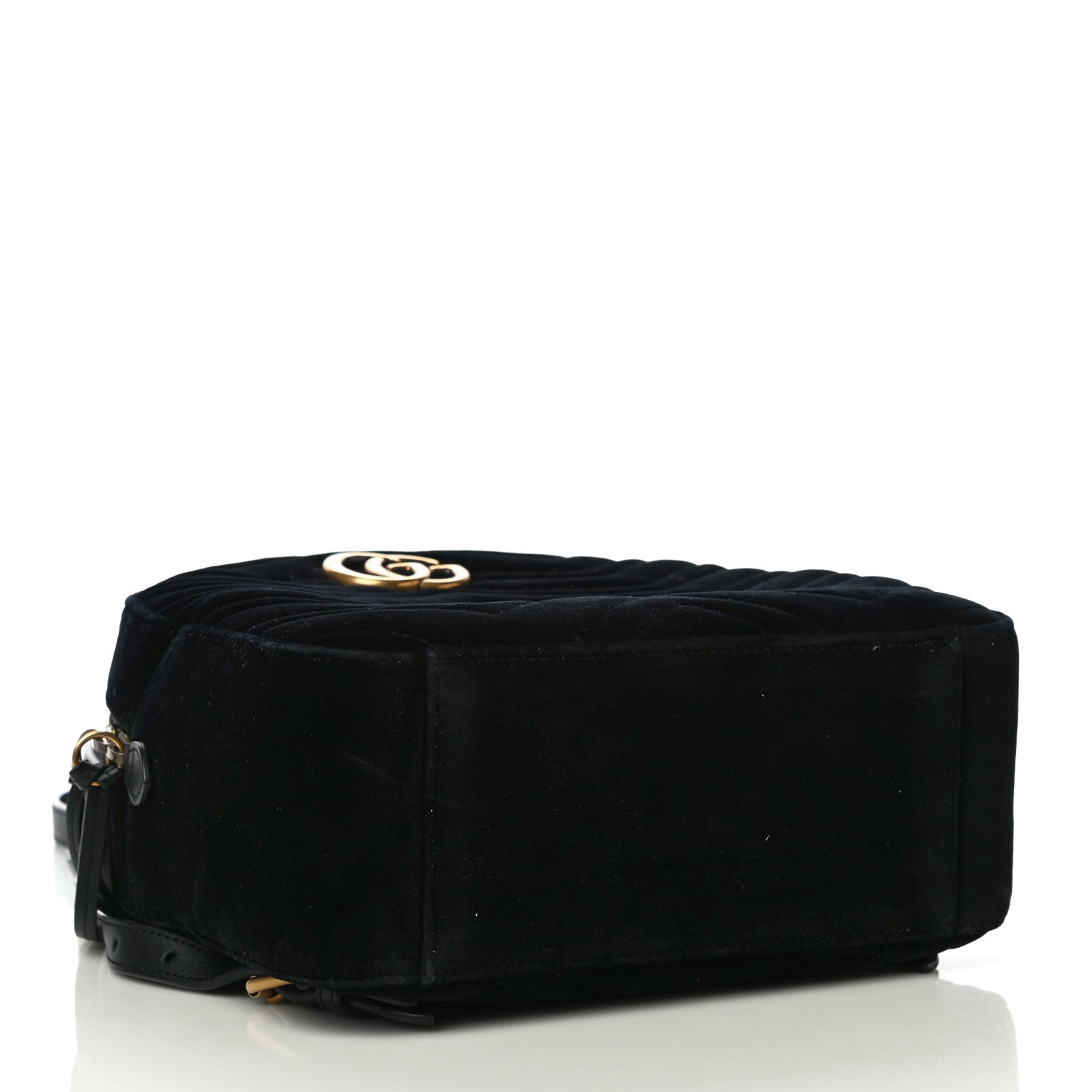 Gucci Velvet Matelasse GG Marmont Dome Backpack Black 3 of 10