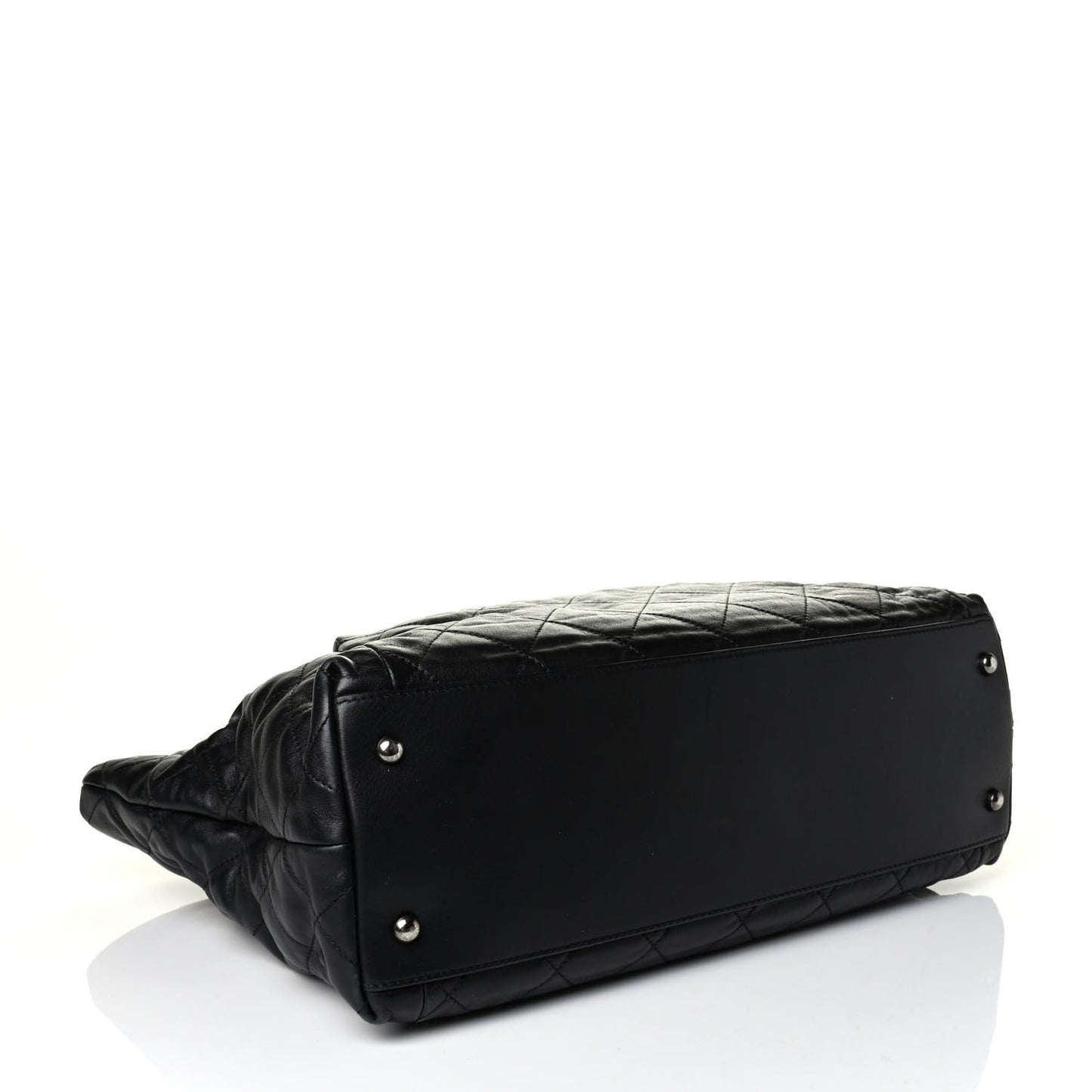 Lambskin Quilted Tote Black
