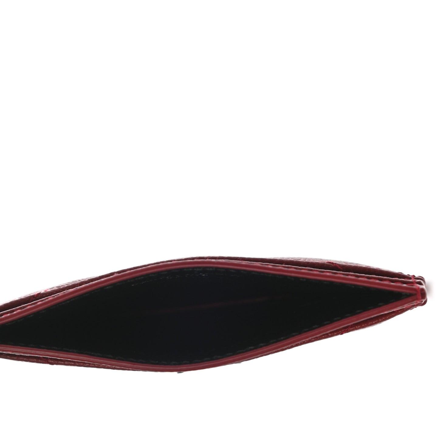 Grain De Poudre Matelasse Chevron Monogram Credit Card Case Opyum Red