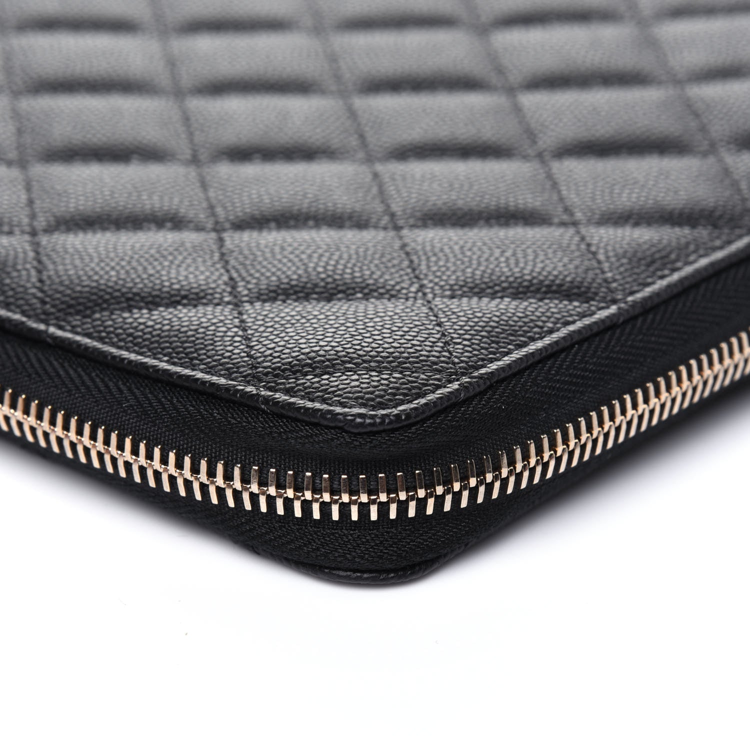 Chanel Caviar Quilted Zip Around Notebook Agenda Cover Black 11 of 12