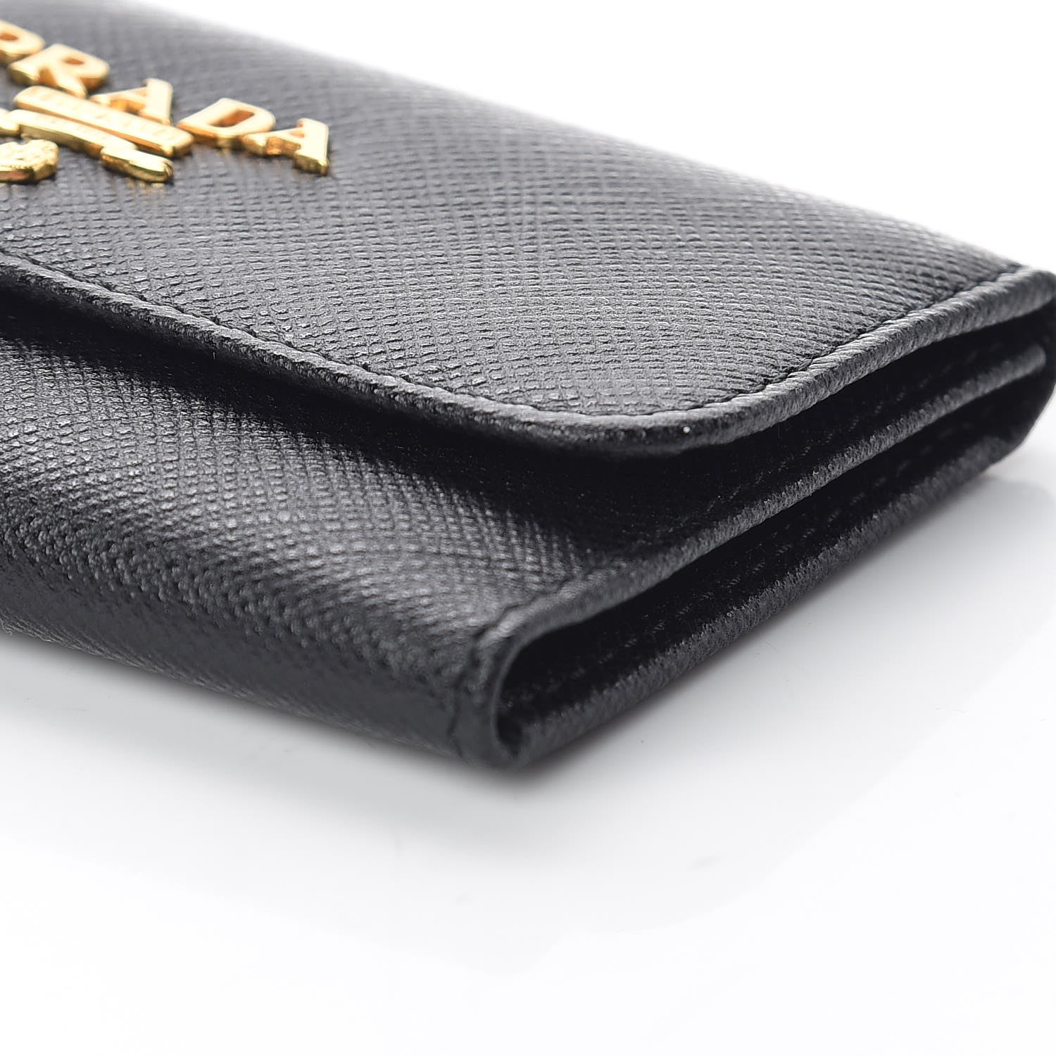 Prada Saffiano Metal 6 Key Holder Black 8 of 8