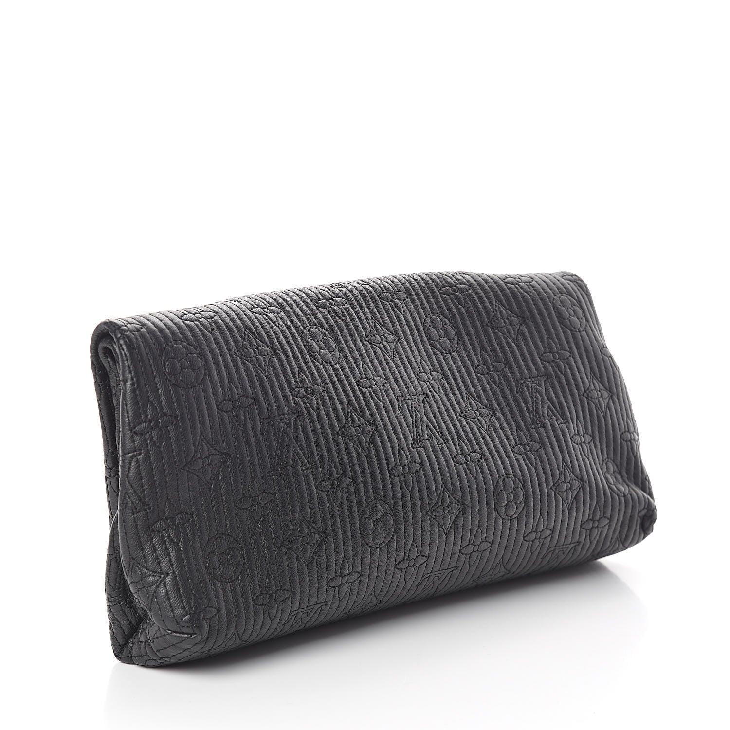 Louis Vuitton Calfskin Quilted Monogram Altair Clutch Black 3 of 8