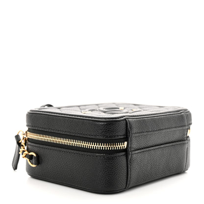 Chanel Caviar Quilted Small CC Filigree Vanity Case Black 4 of 11