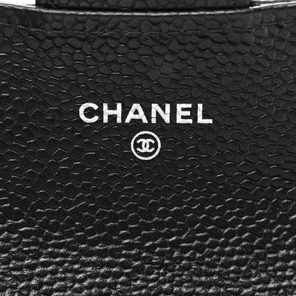 Chanel Caviar Quilted Flap Card Holder Wallet Black 7 of 9
