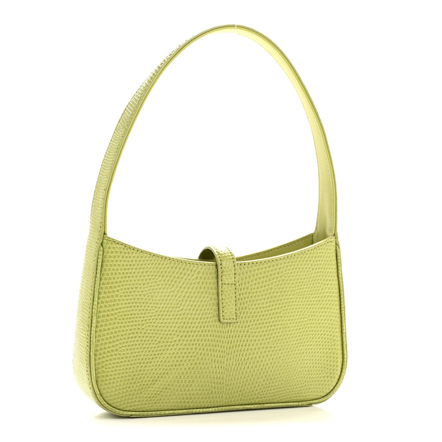 Calfskin Lizard Embossed Le 5 A 7 Mini Hobo Dull Lime