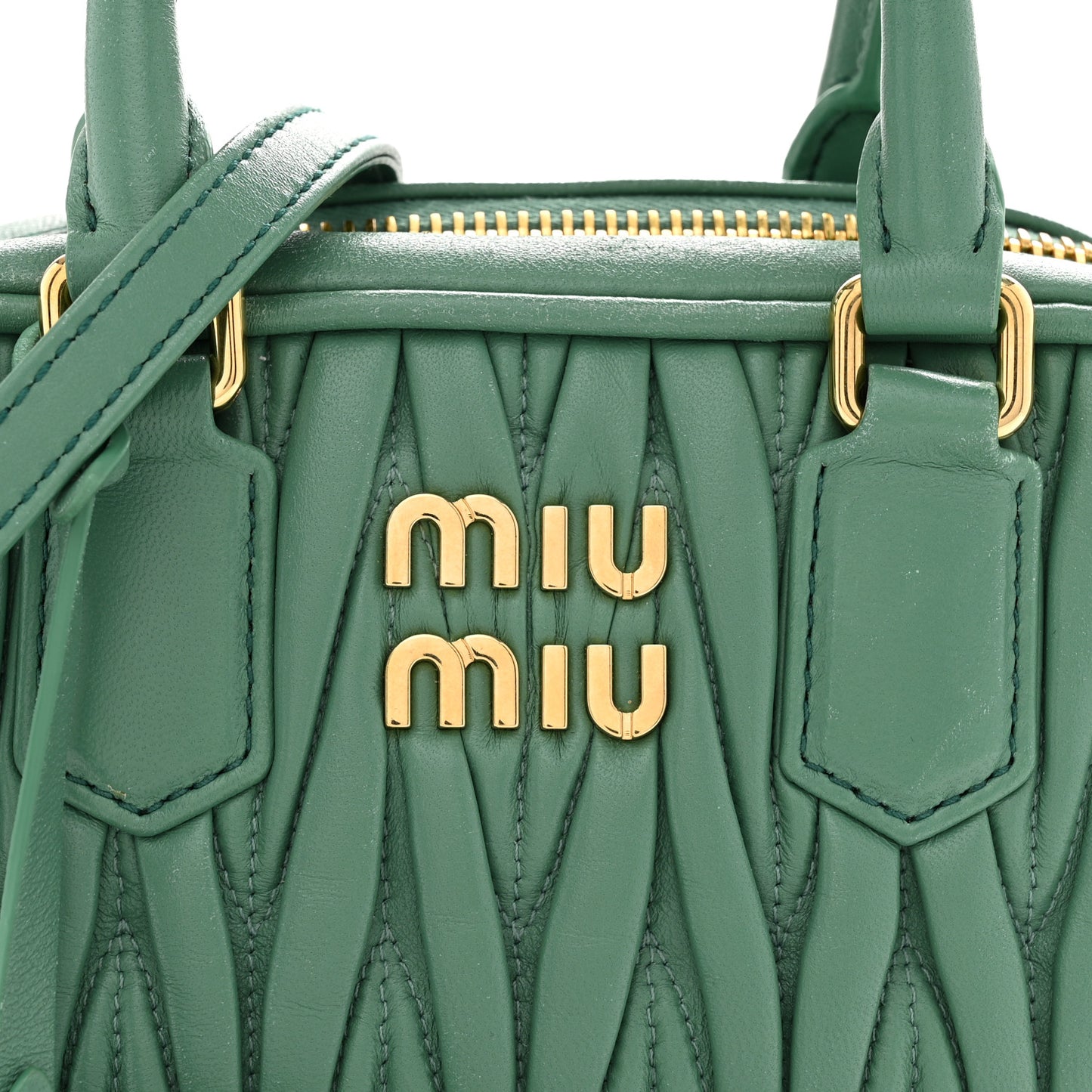 Nappa Matelasse Small Arcadie Green