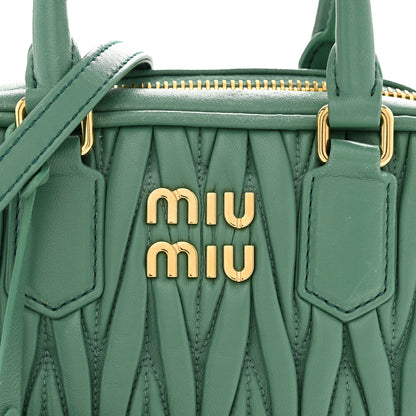 Miu Miu Nappa Matelasse Small Arcadie Green 7 of 10